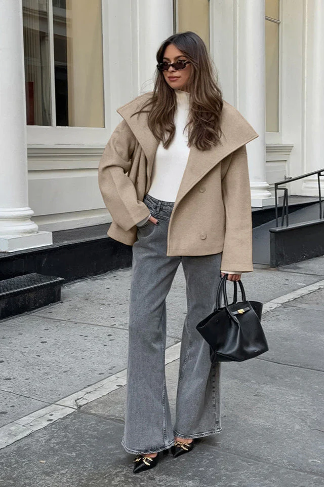 Thick Wool Blend Commuter Coat - Image 5