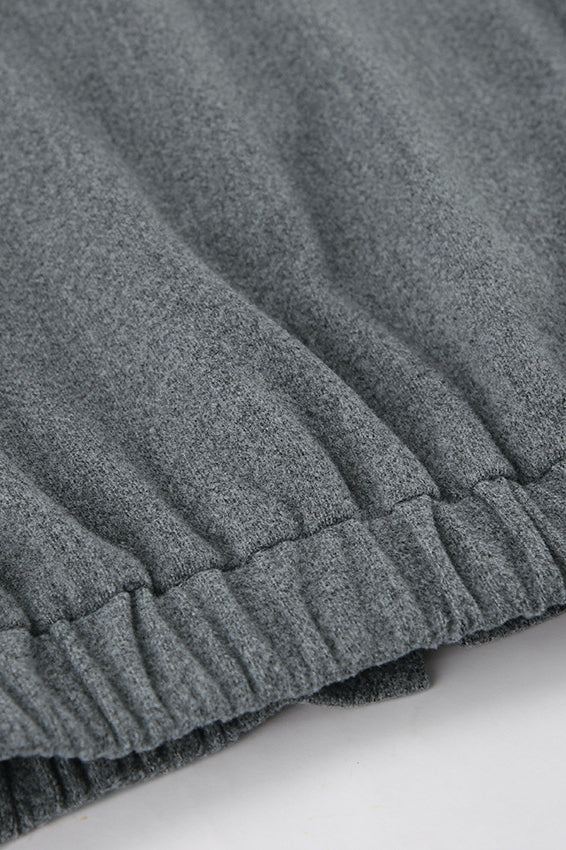 Trendy Grey Wool Short Coat - Image 8