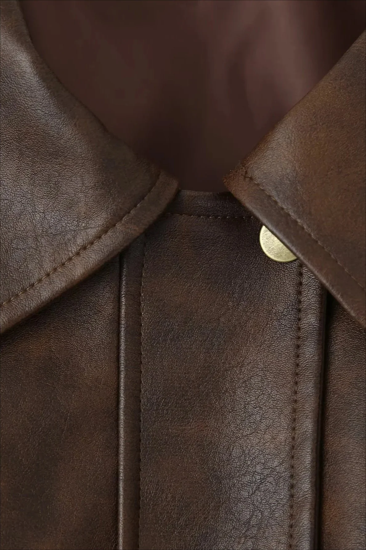 Vintage Modern Oversized Leather Coat - Image 5