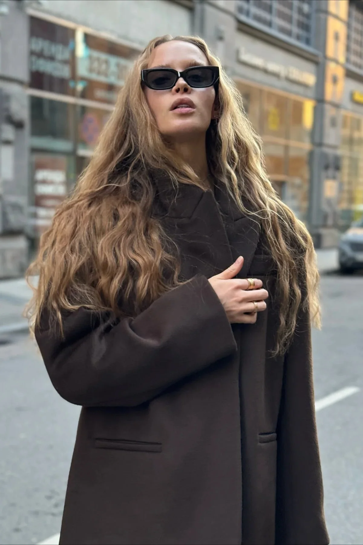 Street Style Fringe Wool Coat - Image 3
