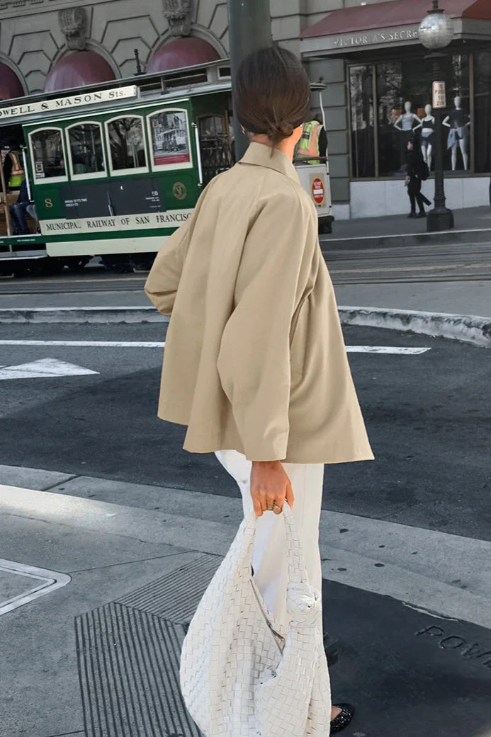 French Khaki Utility Trench Coat - Image 3