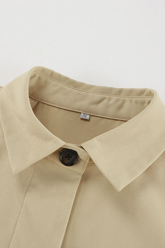 French Khaki Utility Trench Coat - Image 5