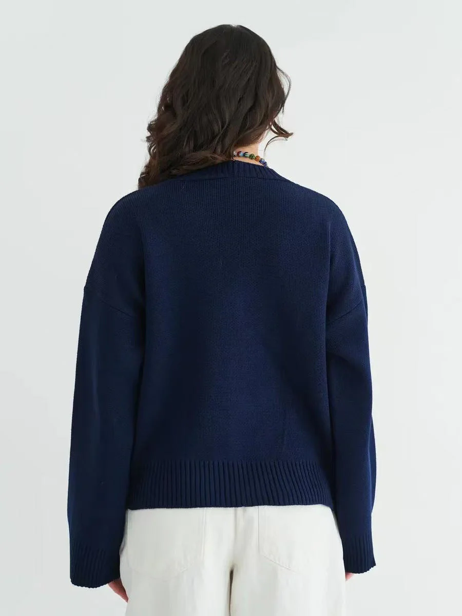 V-Neck Pocket Knit Cardigan - Image 10