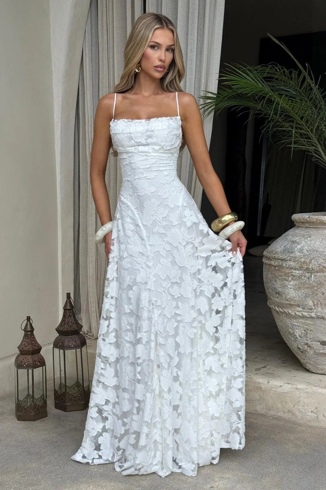 Backless Chiffon Maxi Boho Dress