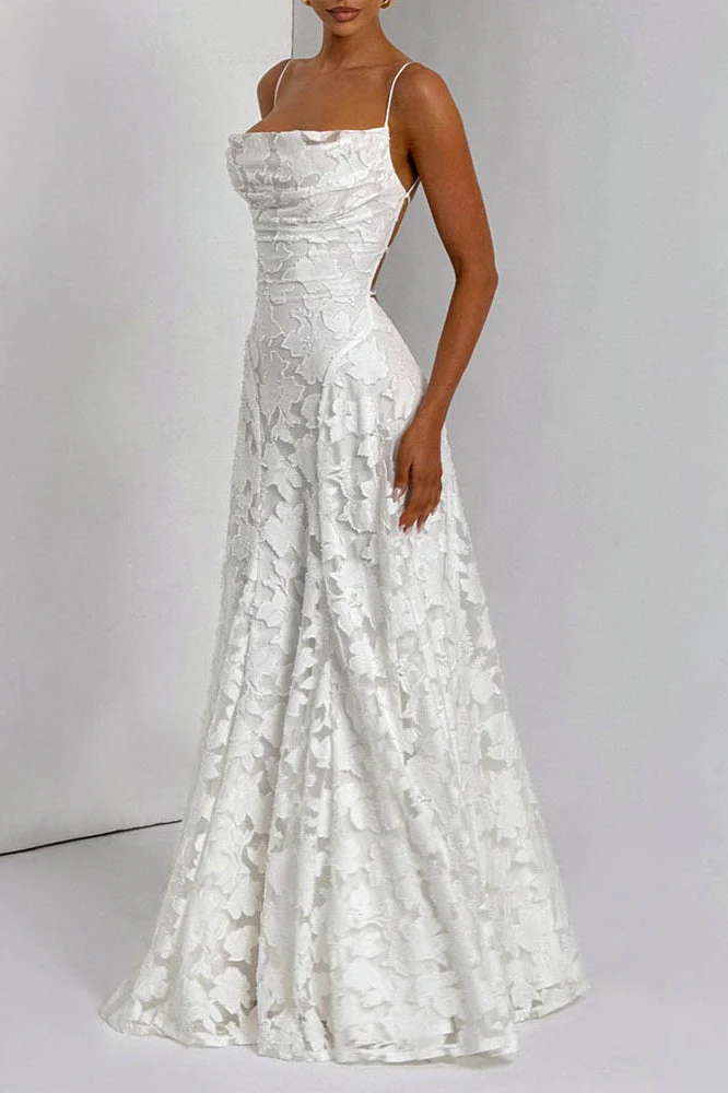 Backless Chiffon Maxi Boho Dress - Image 3