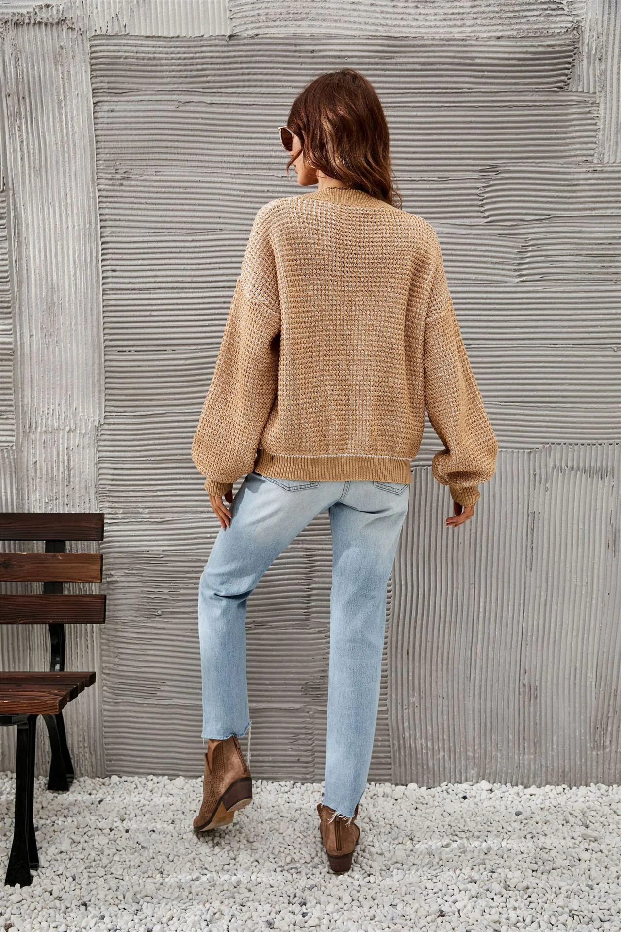 Plus Size Hollow Knit Cardigan - Image 10