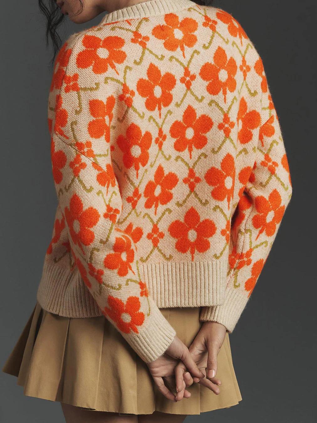 Long Sleeve Jacquard Cardigan - Image 2