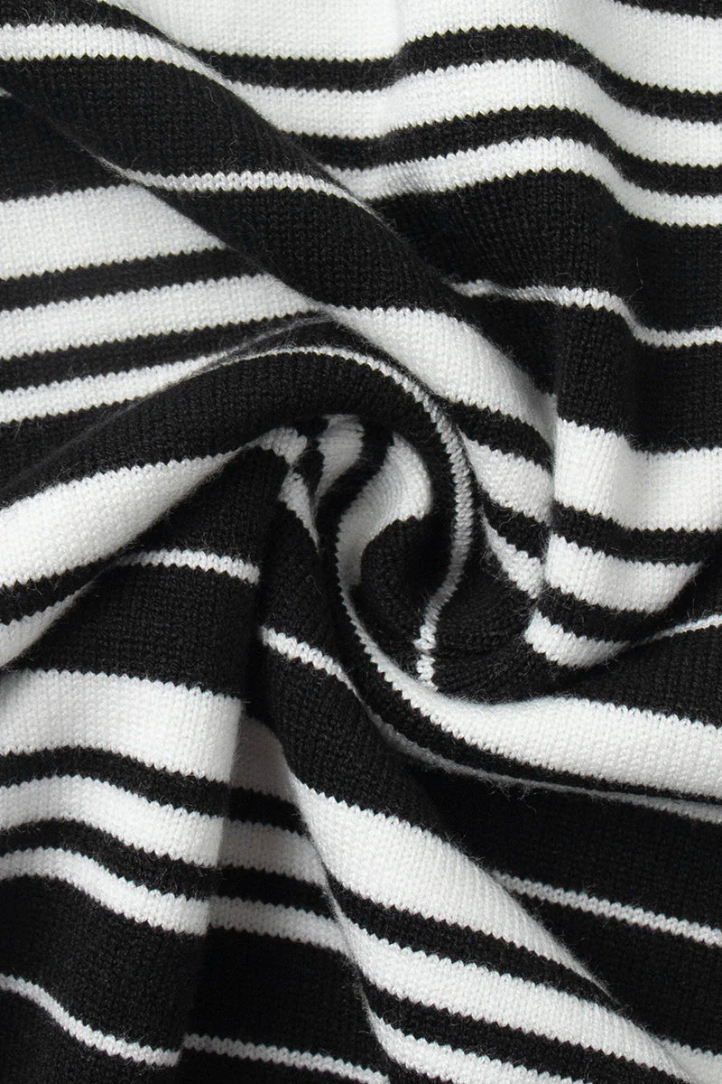 Colorblock Striped Polo Knit Sweater - Image 2