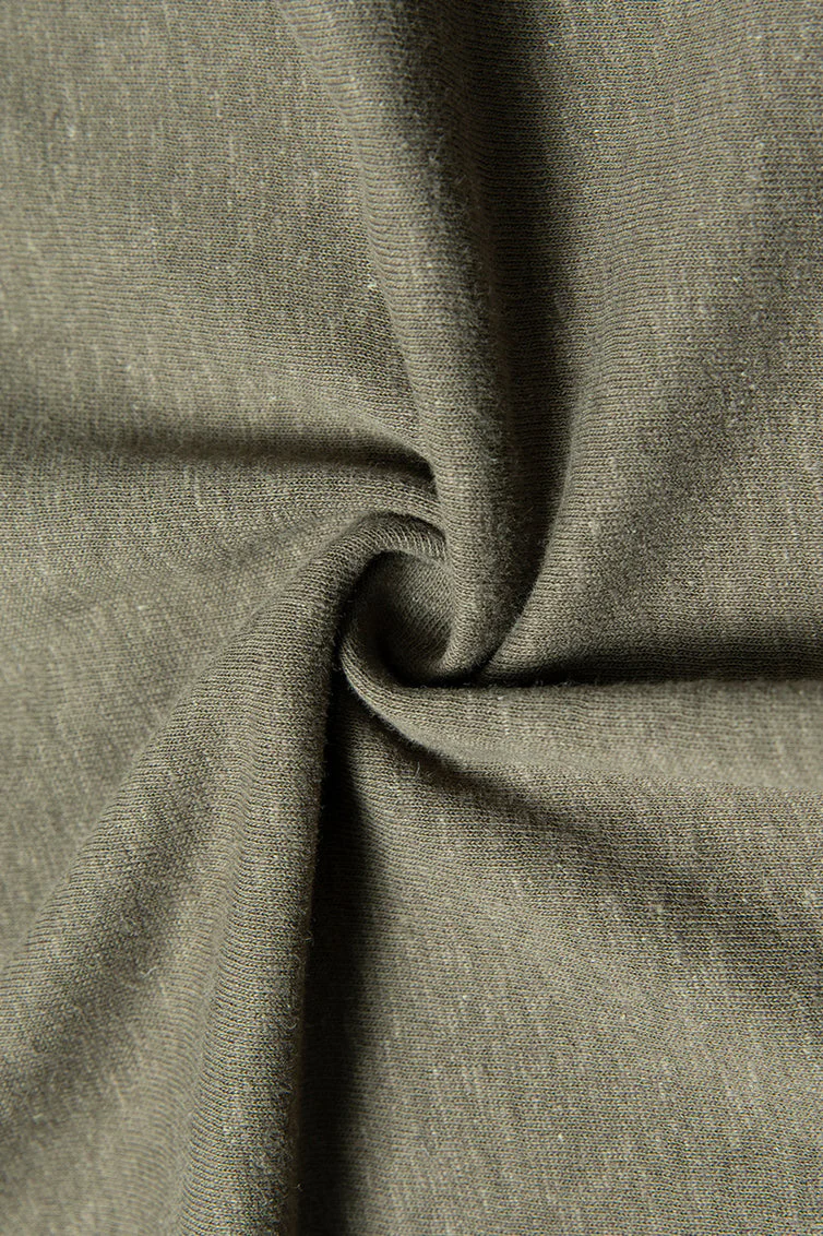 Fitted Textured Pleated Cotton Linen Knit Sweater - Image 6