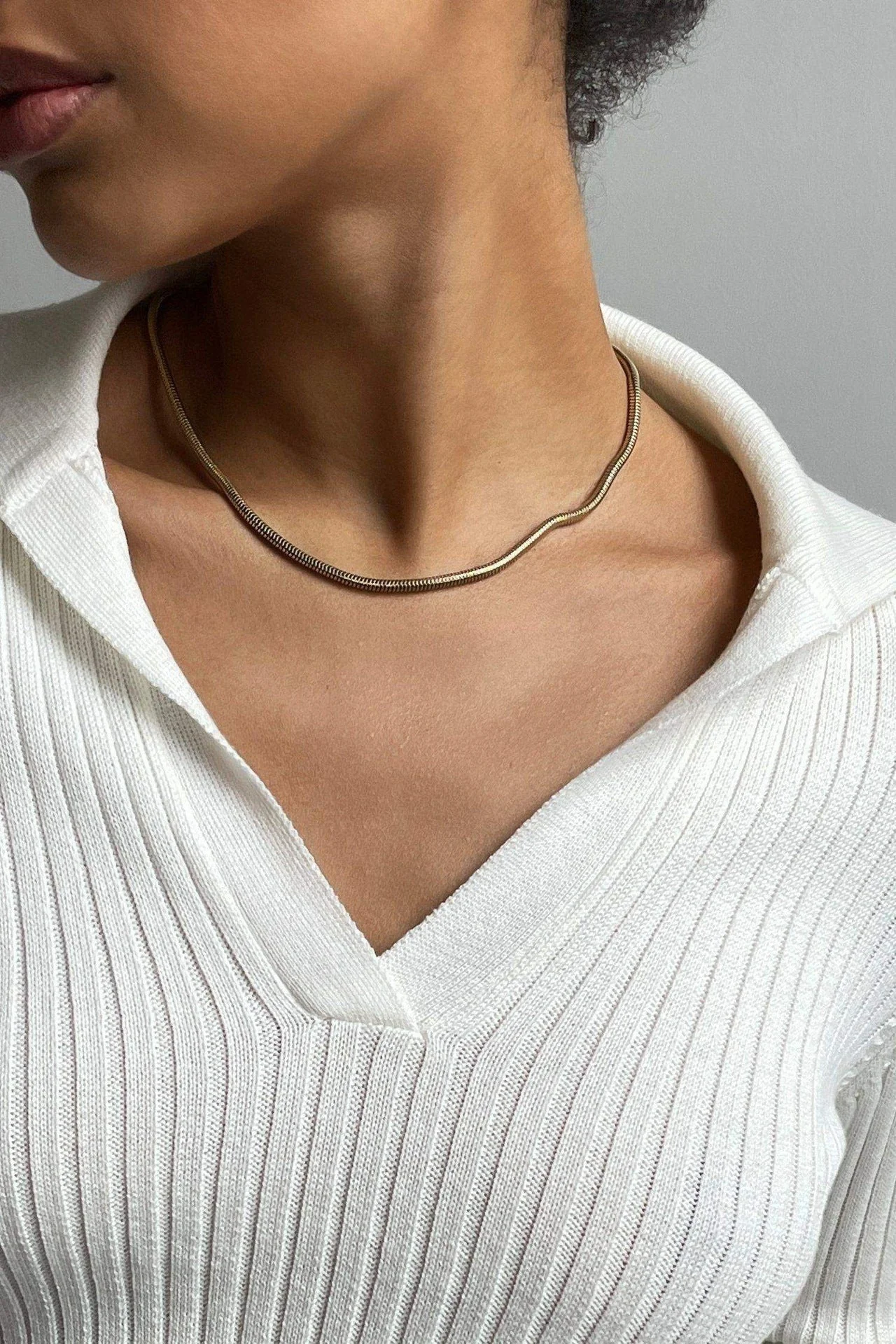 Polo Neck Fitted Ribbed Knit Sweater - Image 6