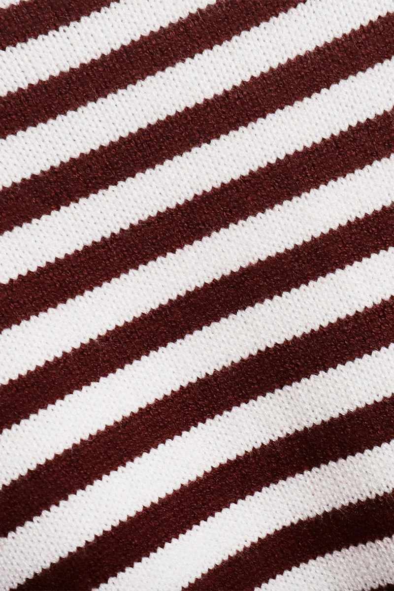 Ribbed Colorblock Striped Knit Sweater - Image 2
