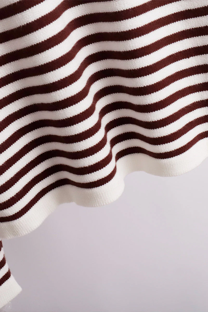 Ribbed Colorblock Striped Knit Sweater - Image 3
