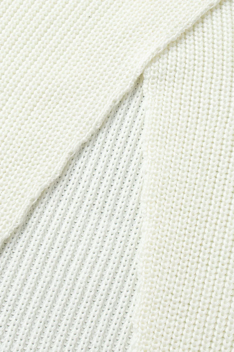 High Neck Loose Fit Knit Sweater - Image 6