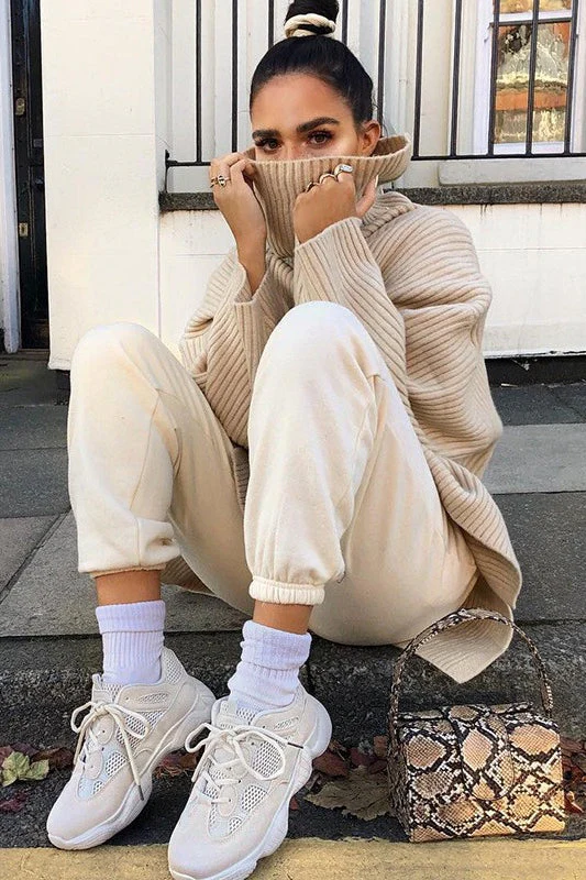 High Neck Loose Knit Sweater - Image 3