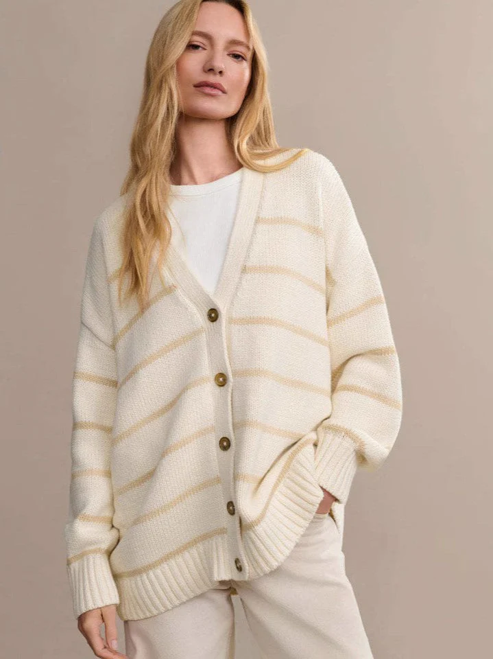 Striped Loose Knit Cardigan - Image 13