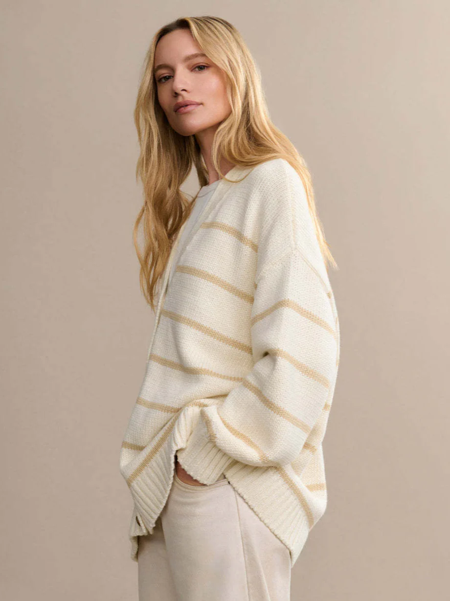 Striped Loose Knit Cardigan - Image 14