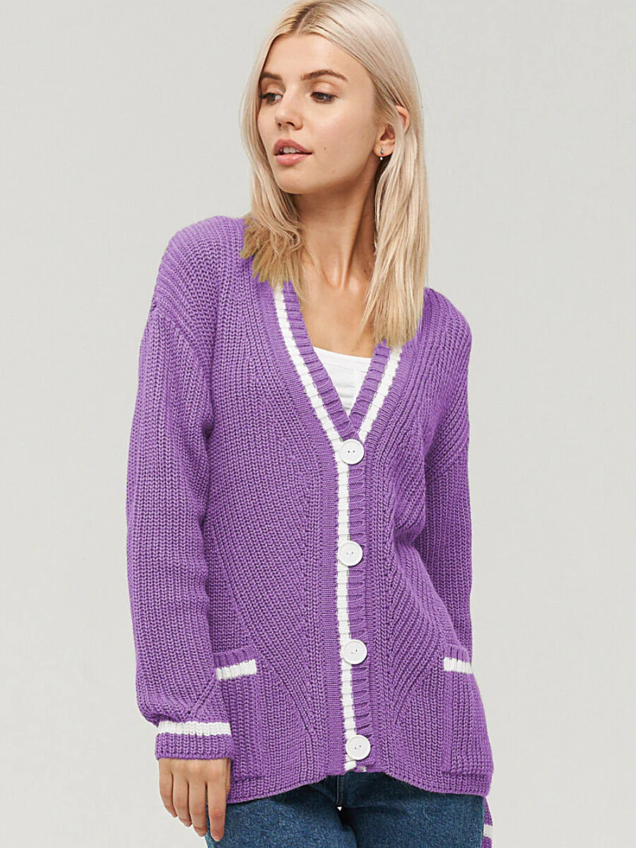Colorblock Knit Cardigan - Image 2