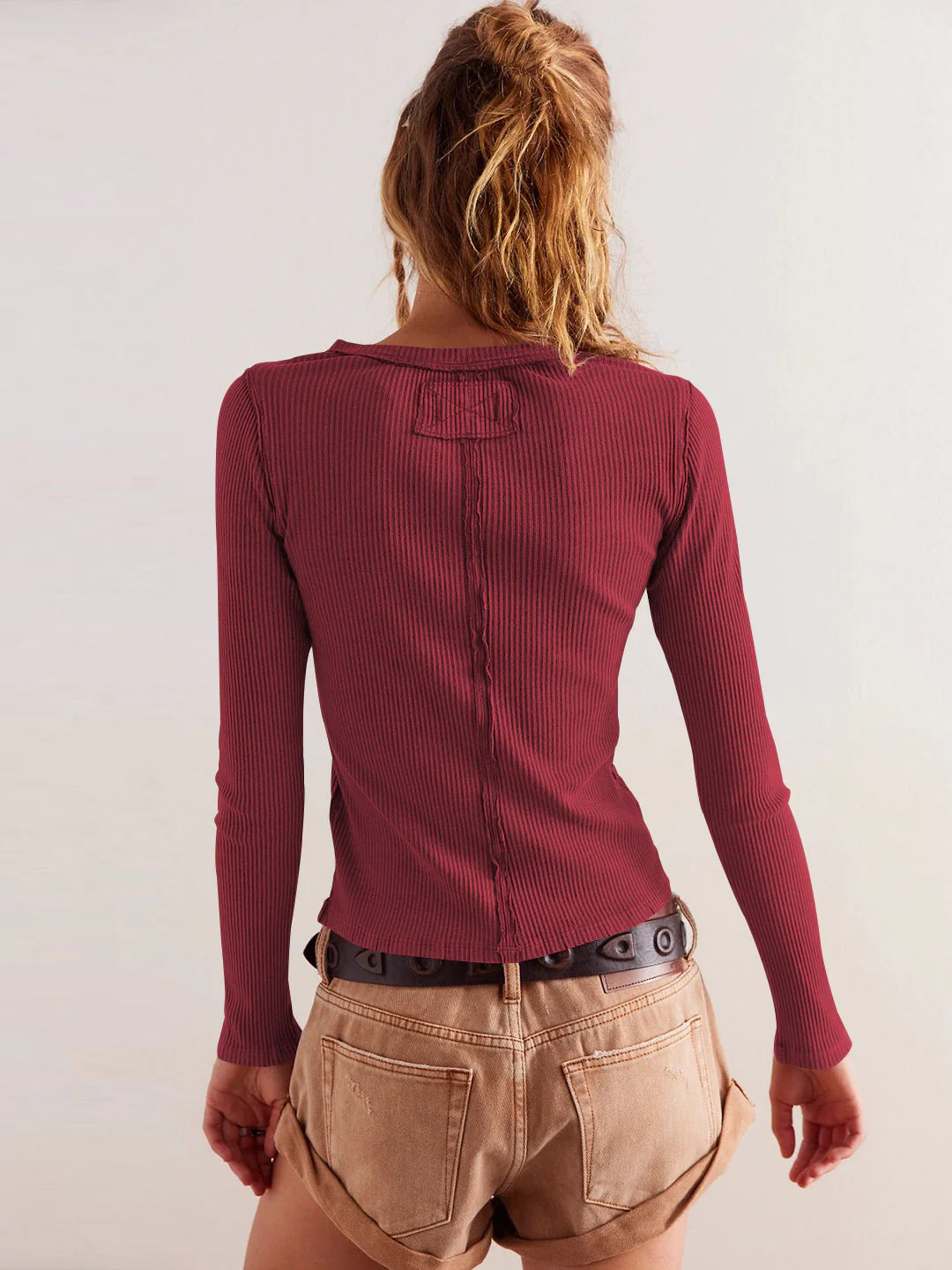 Buttoned Ribbed Knit Cardigan - Image 11