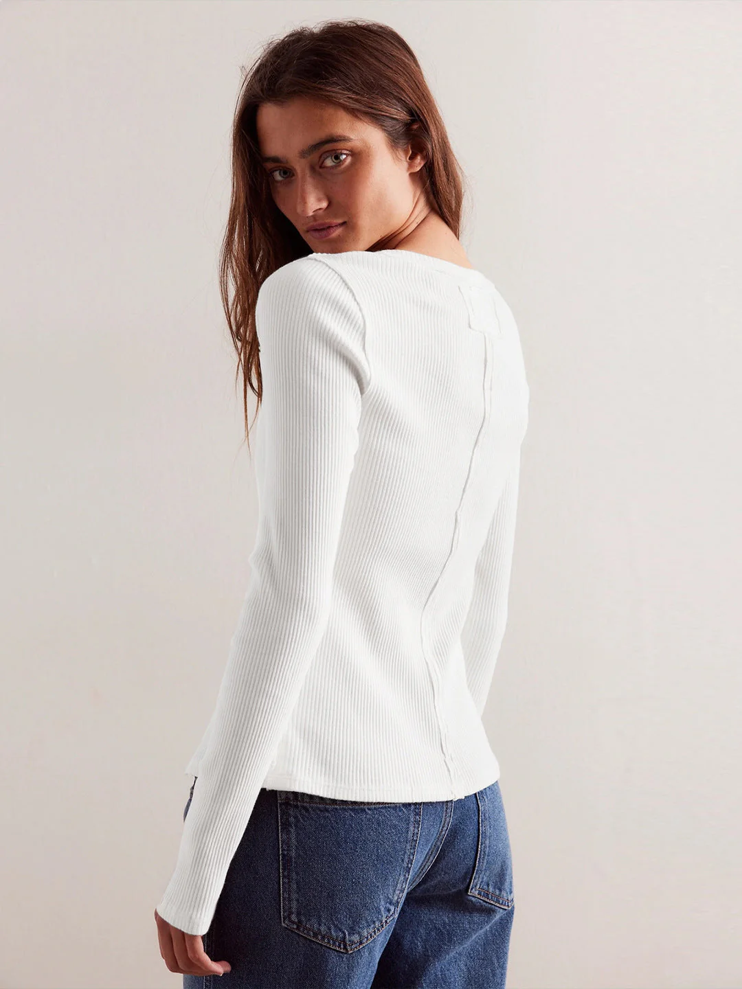 Buttoned Ribbed Knit Cardigan - Image 4