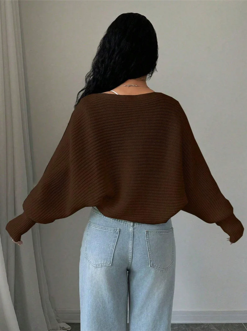 Loose Fit Knit Shrug Cardigan - Image 3