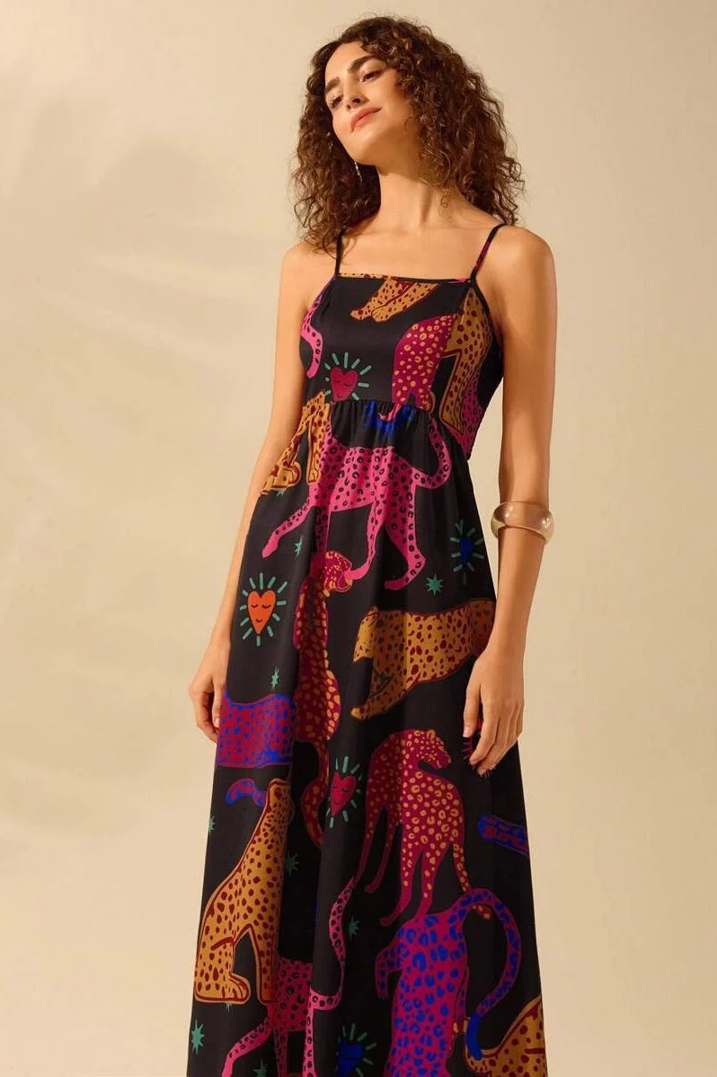 Tropical Floral Ruffle Beach Boho Dress - Image 6