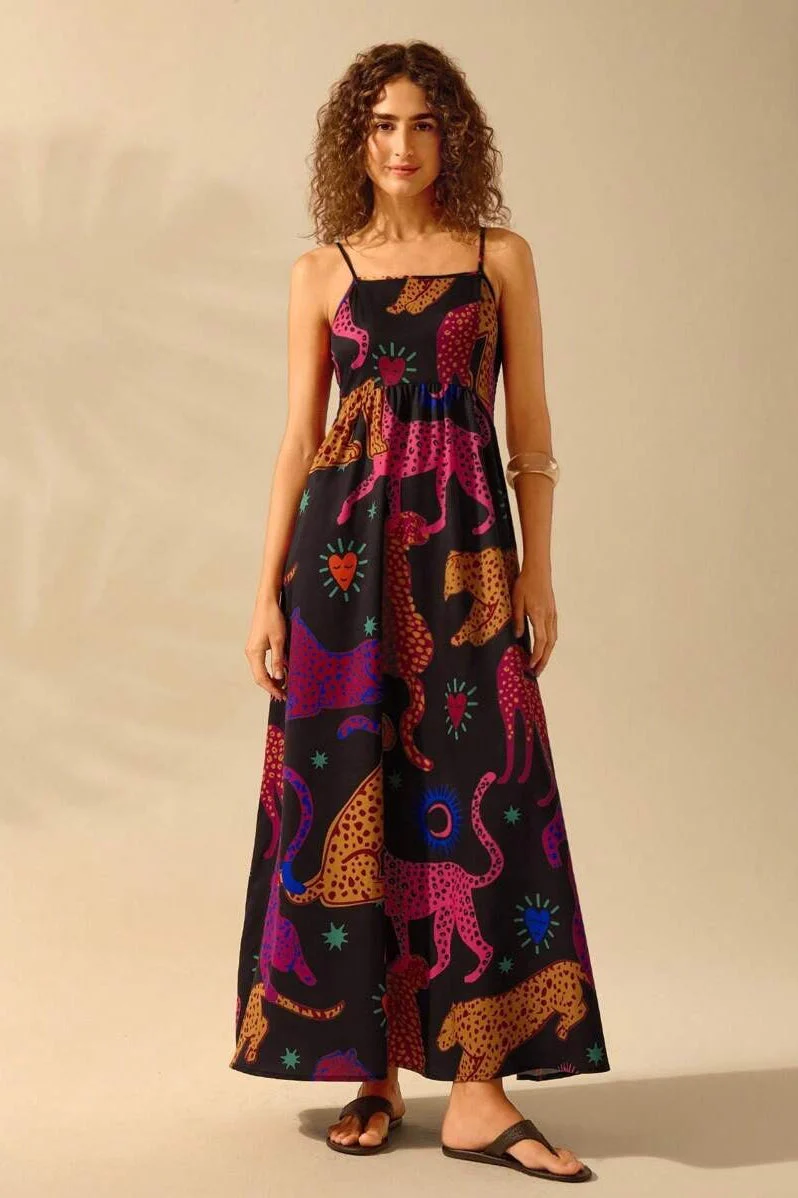 Tropical Floral Ruffle Beach Boho Dress - Image 7