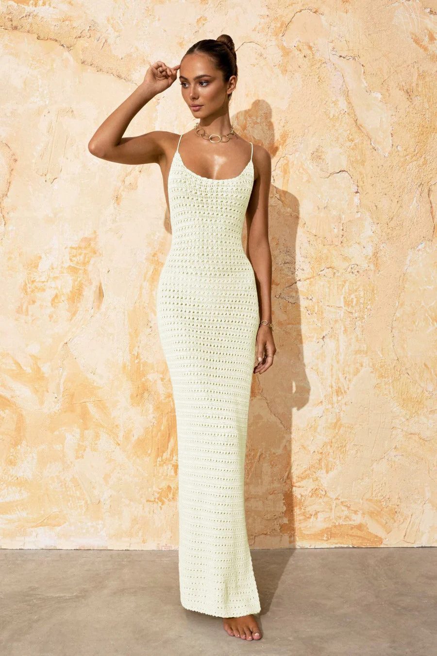 Solid Knit Cover Boho Dress - Image 2