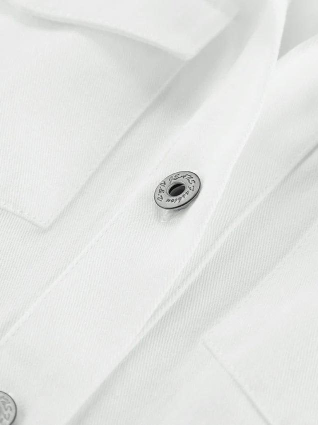 Cotton Belted White Utility Blouse - Image 12
