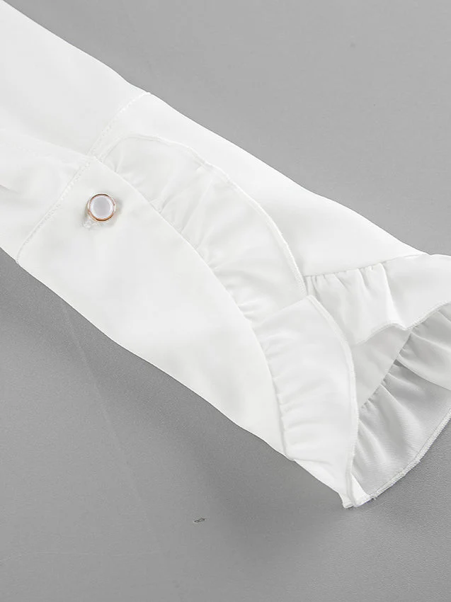 Ruffled Victorian Style Fitted Blouse - Image 7