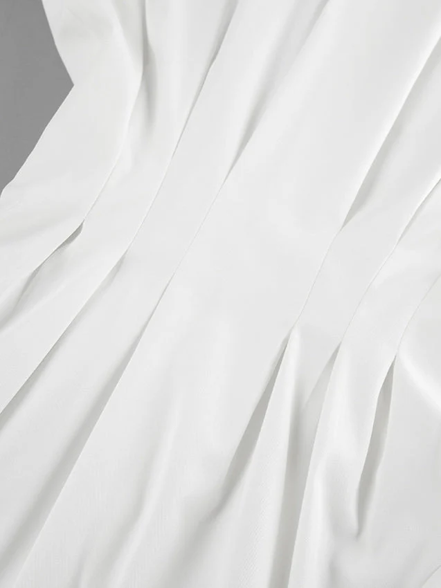 French Chic Long Sleeve Waist-Tied Blouse - Image 3