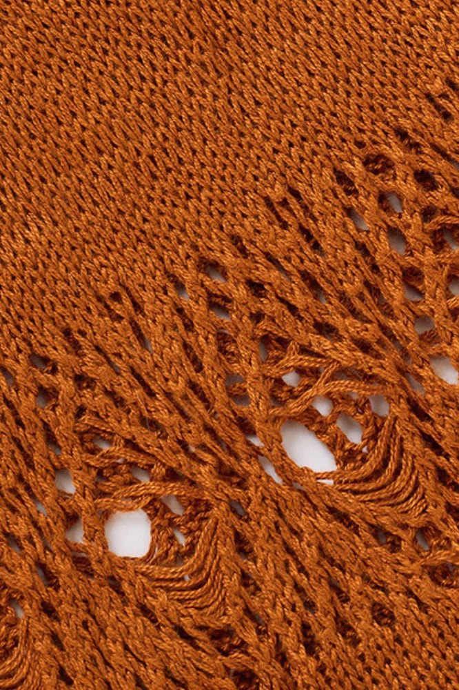 Solid Knit Bikini Cover Boho Dress - Image 4