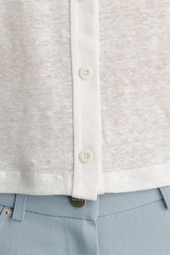 Solid Color Buttoned Knit Cardigan - Image 8