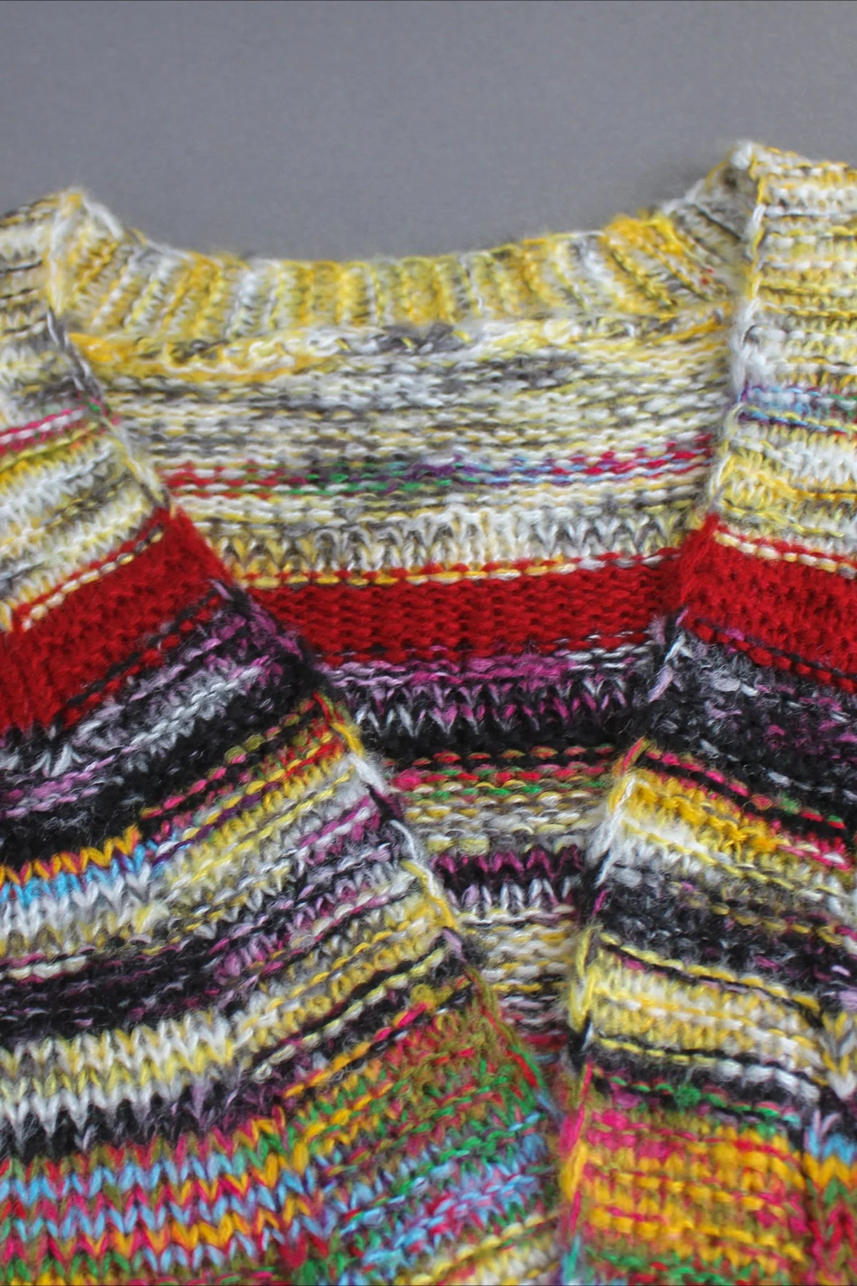 Vintage Striped Long Sleeve Knit Cardigan - Image 3