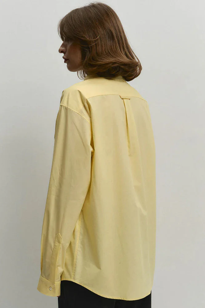 Yellow Cotton Button-Up  Blouse - Image 3