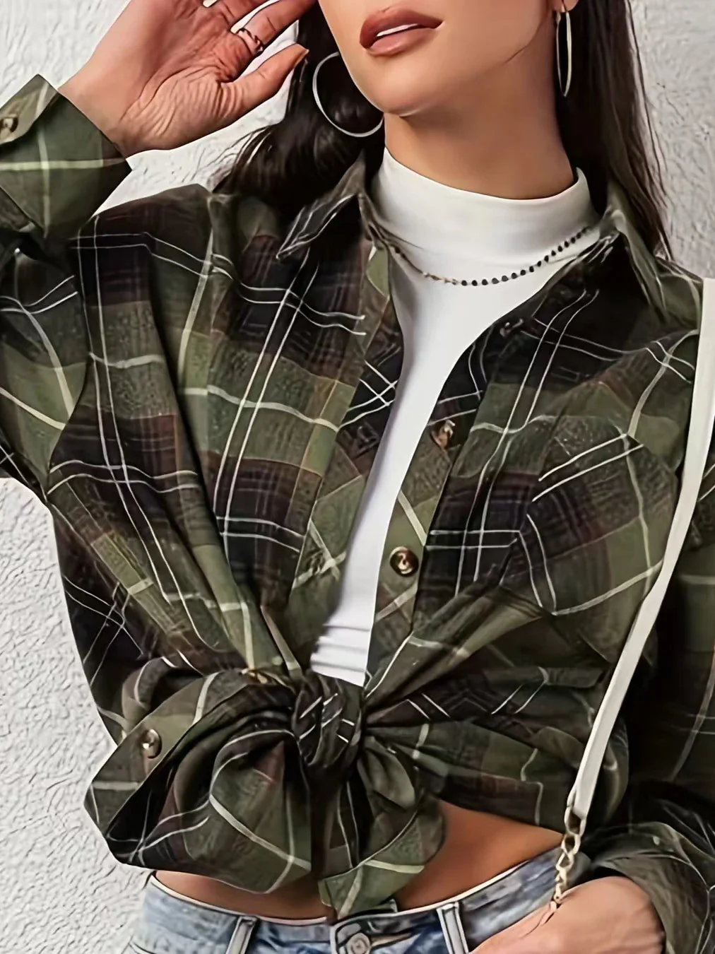Versatile Vintage Long Sleeve Blouse - Image 2