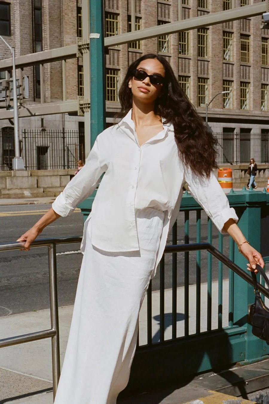Loose Fit Cotton Collar Button-Down Blouse - Image 2
