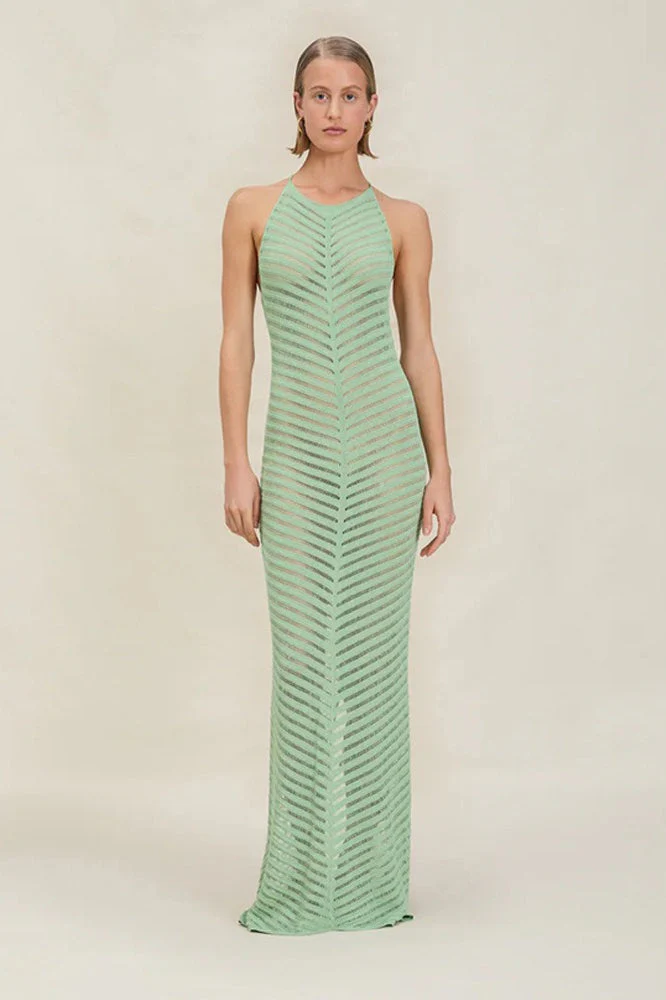 Knit Hollow Bodycon High Waist Boho Dress - Image 3