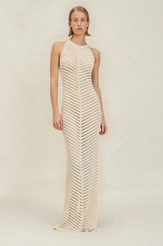 Knit Hollow Bodycon High Waist Boho Dress - Image 5