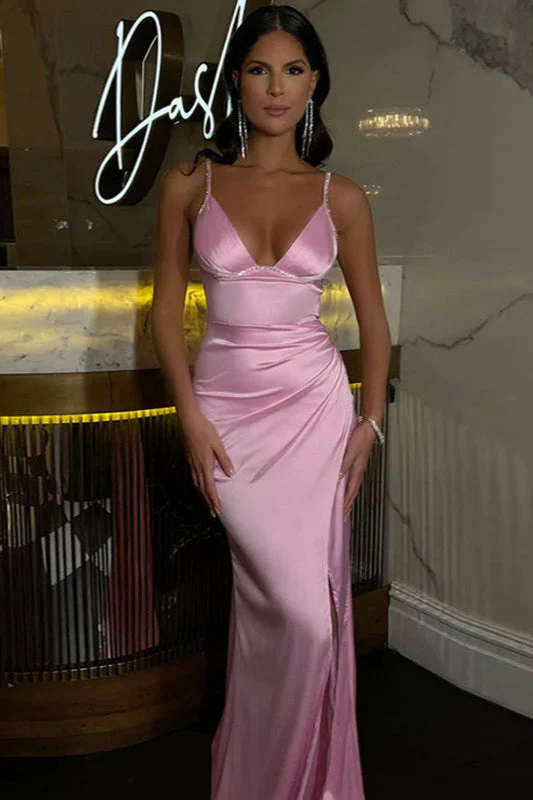 Sparkling Chain Strap Split Fitted Party Dress - Image 8