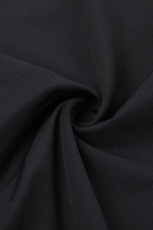 Diamond Collar Contrast Trim Ruffle Sleeve Midi Party Dress - Image 2