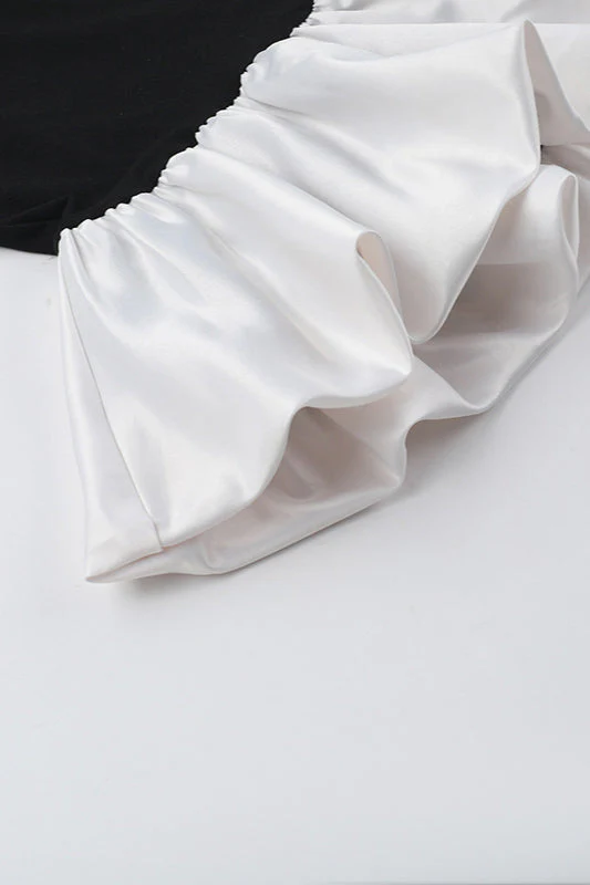 Fall Chic Elegant Strapless Peplum Mini Party Dress - Image 2