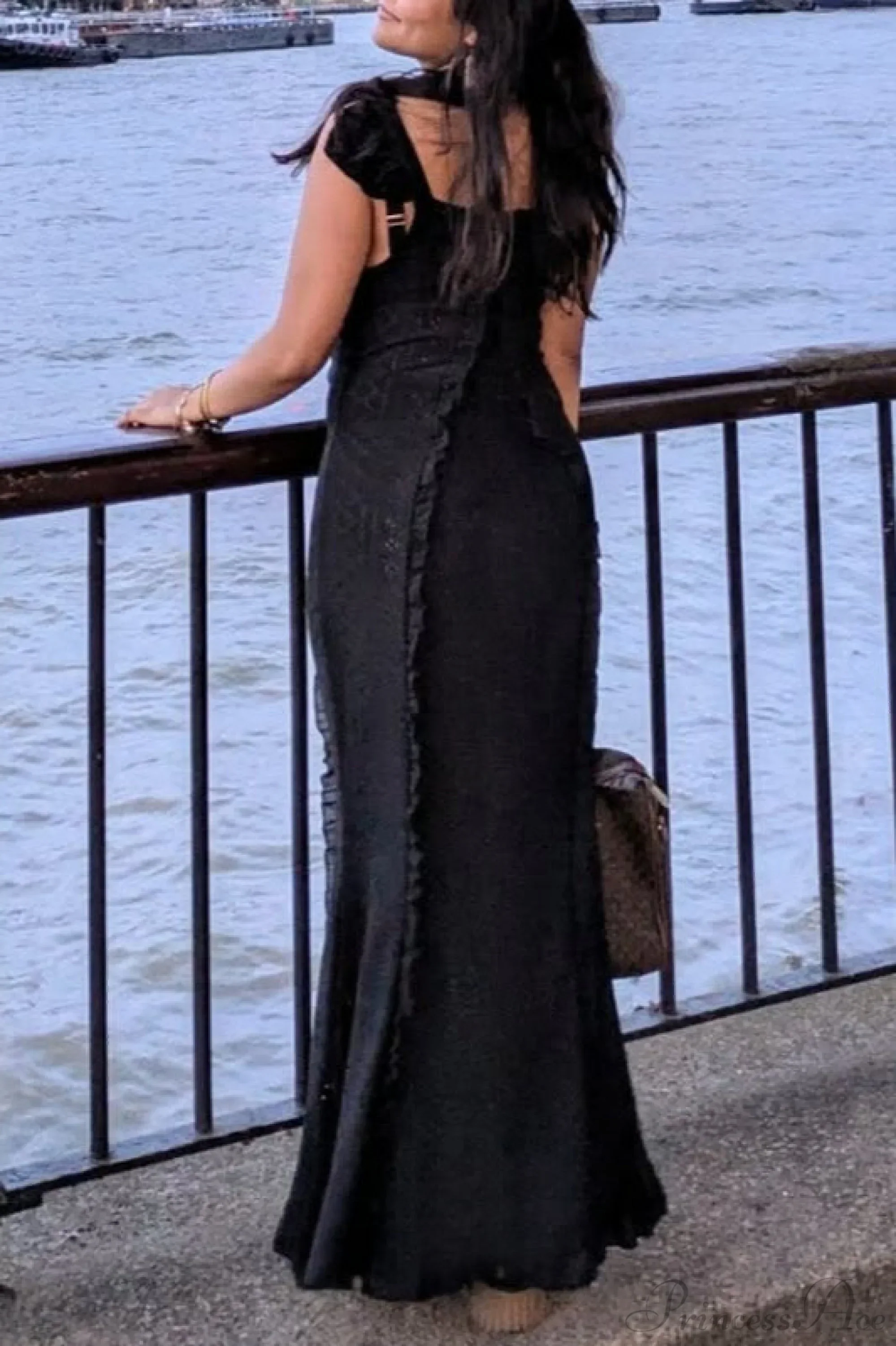 Vintage Lace Off-Shoulder Strap Party Dress - Image 16