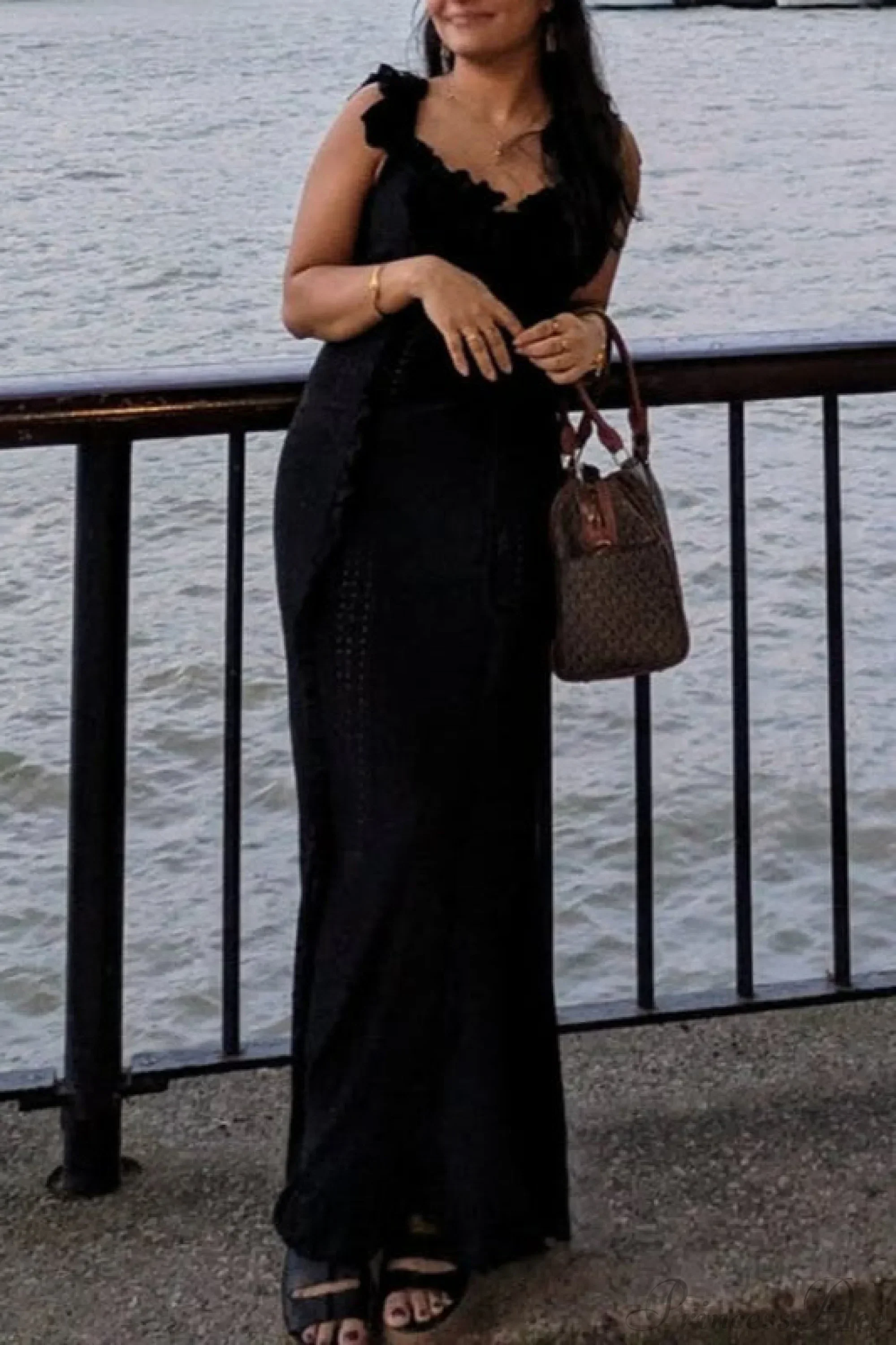 Vintage Lace Off-Shoulder Strap Party Dress - Image 2