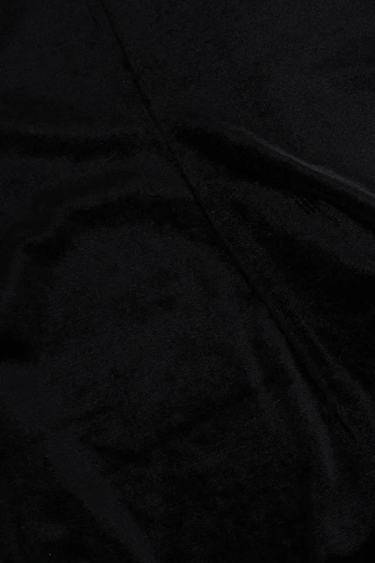 Velvet Pleated Hem Long Sleeve Party Dress - Image 13