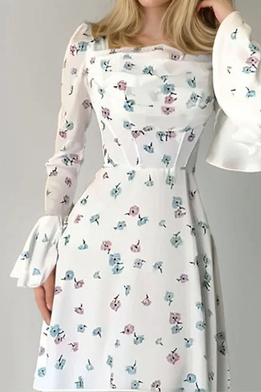 Off-Shoulder Waist-Cinched Solid Party Dress - Image 7