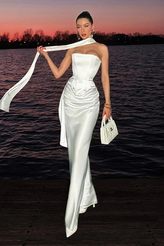 Slimming Square Neck Waist-Cinched Party  Dress - Image 10