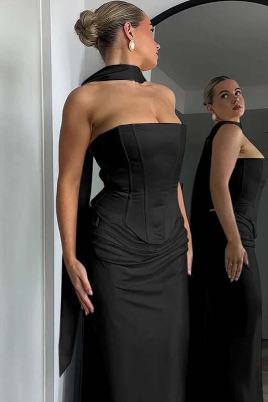 Slimming Square Neck Waist-Cinched Party  Dress - Image 4