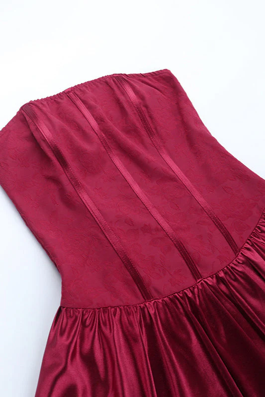 Sexy Satin Patchwork Waist-Cinched Tulip Hem Party Dress - Image 13