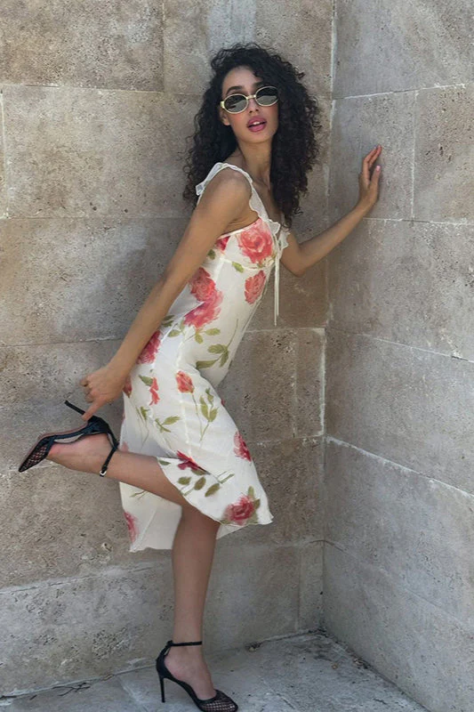 Floral Cami French Style Party Dress - Image 15