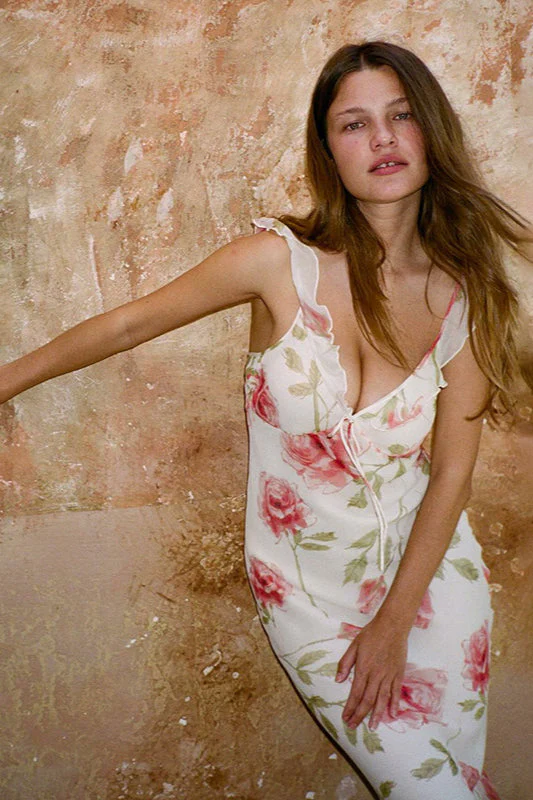 Floral Cami French Style Party Dress - Image 16